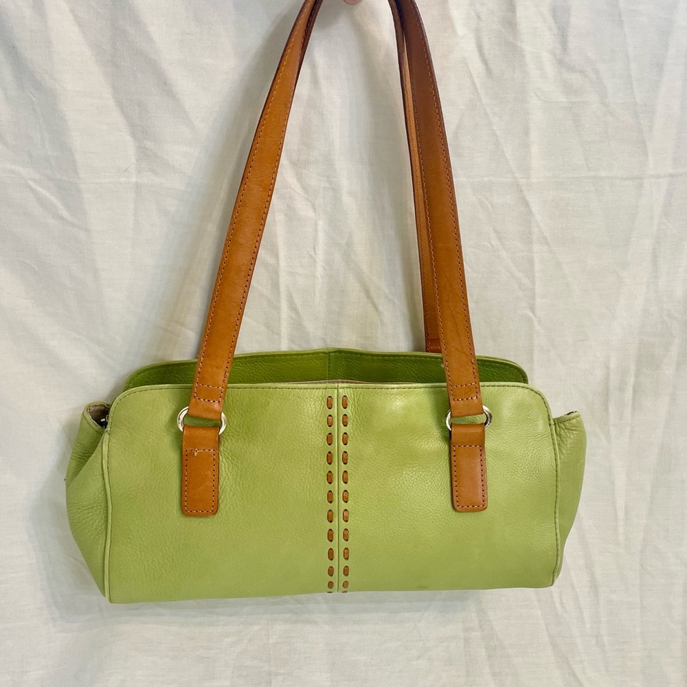 Fossil Green and Brown Shoulder Bag